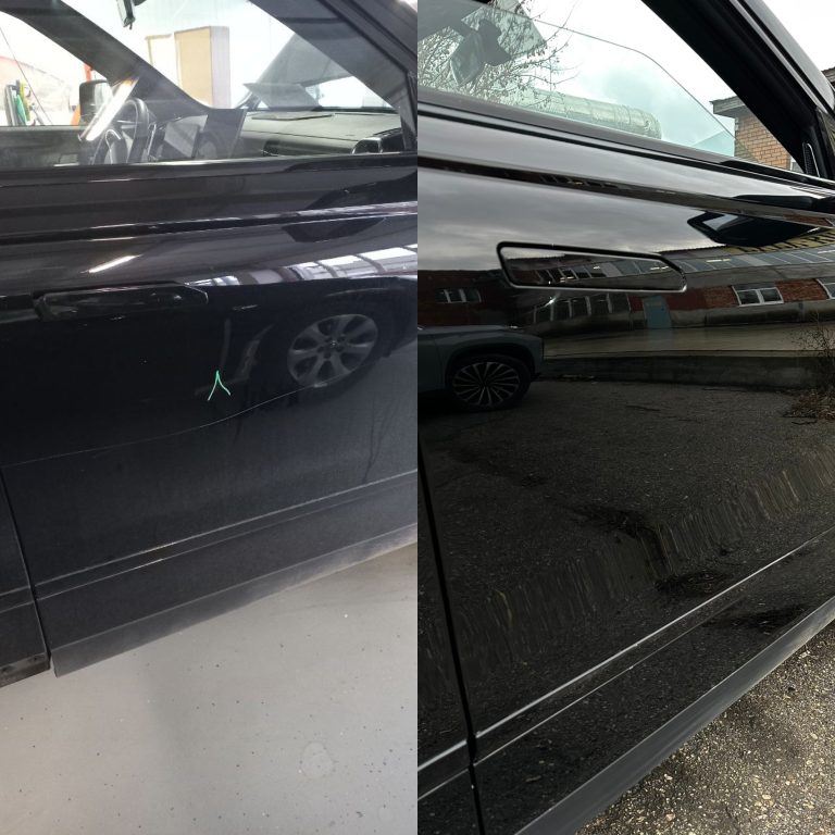 Локальный ремонт сколов на передней двери