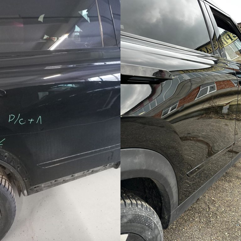 Локальный ремонт сколов на задней двери