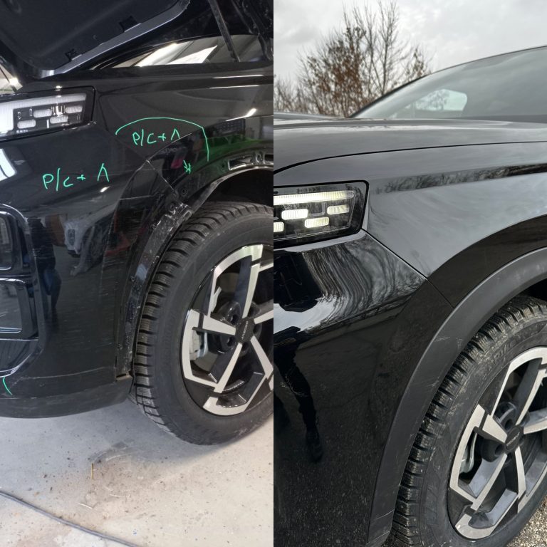 Локальный ремонт царапин на переднем бампере и крыле