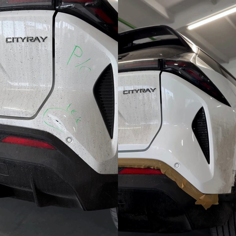 Локальный ремонт притертости на заднем бампере