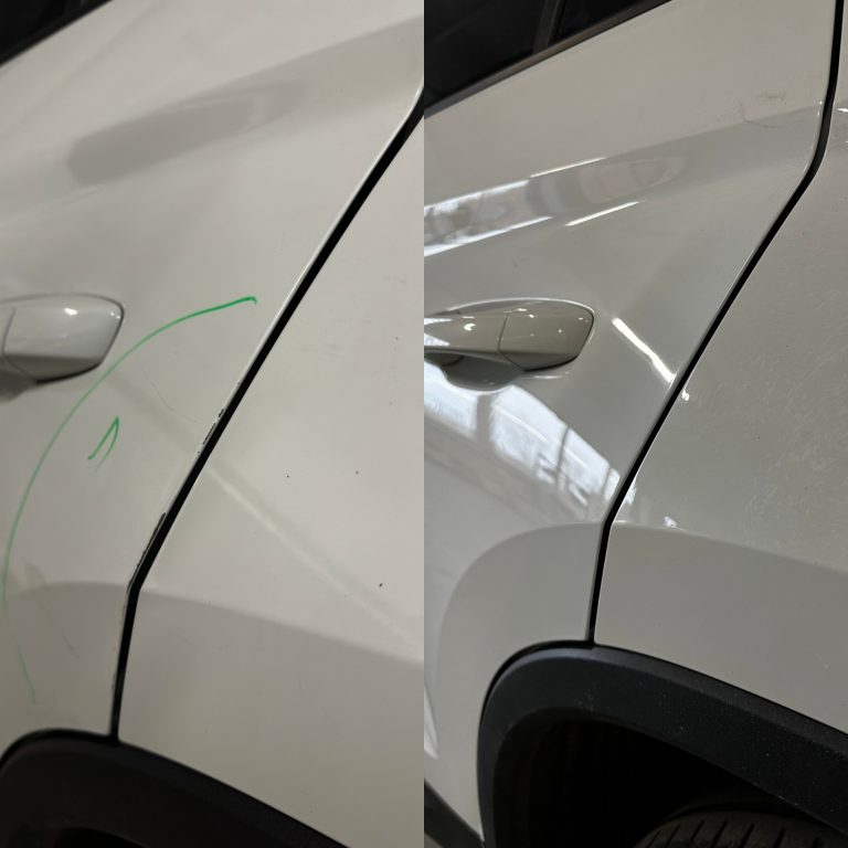 Локальный ремонт скола на задней двери