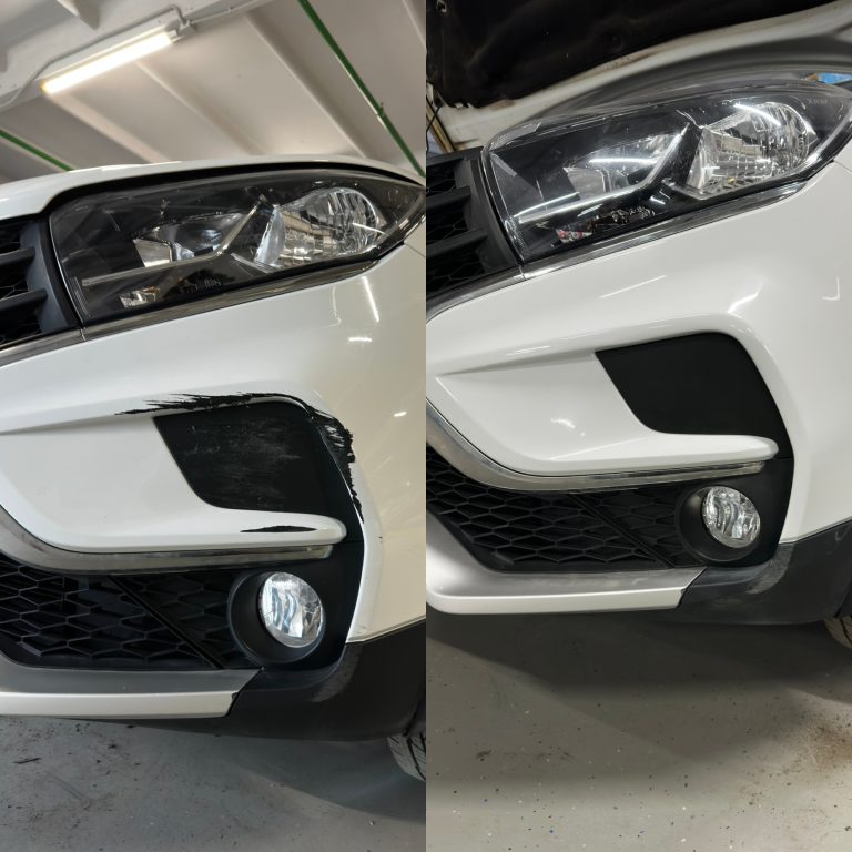 Локальный ремонт притертости переднего бампера