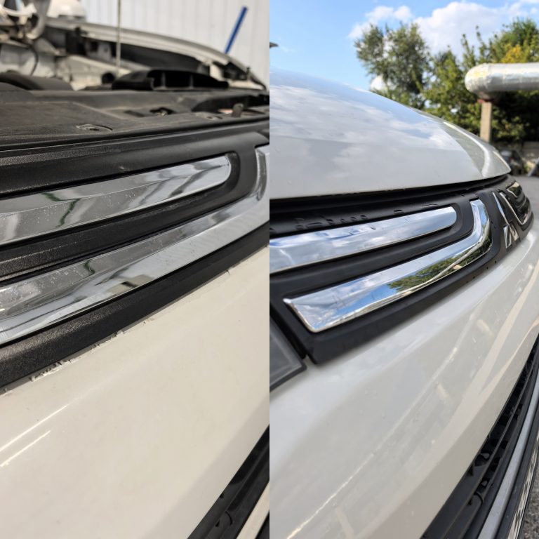 Локальный ремонт сколов на переднем бампере