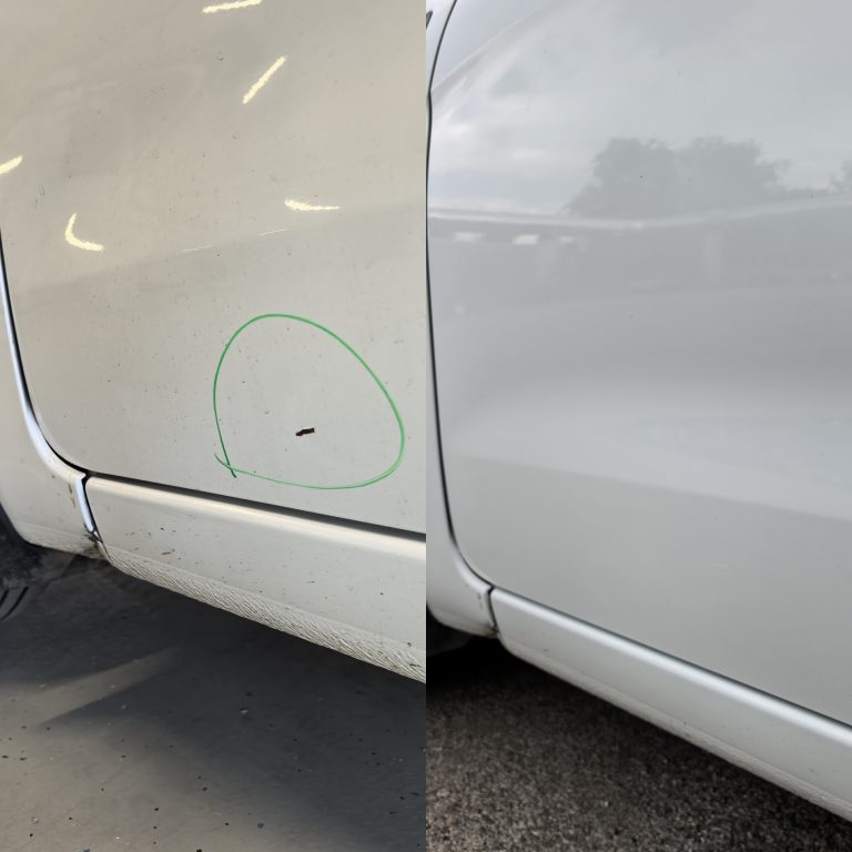 Локальный ремонт скола на передней двери