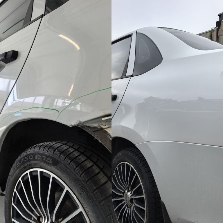 Локальный ремонт притертости на заднем крыле