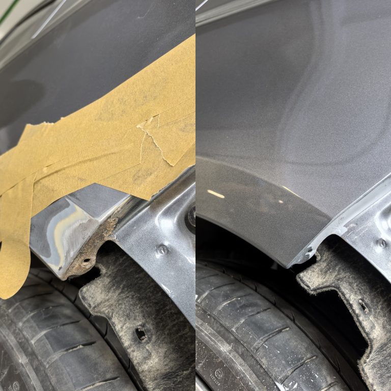 Локальный ремонт коррозии заднего крыла