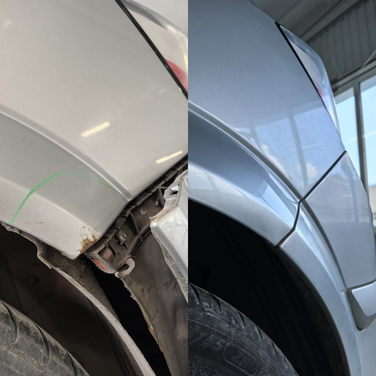 Локальный ремонт коррозии заднего крыла