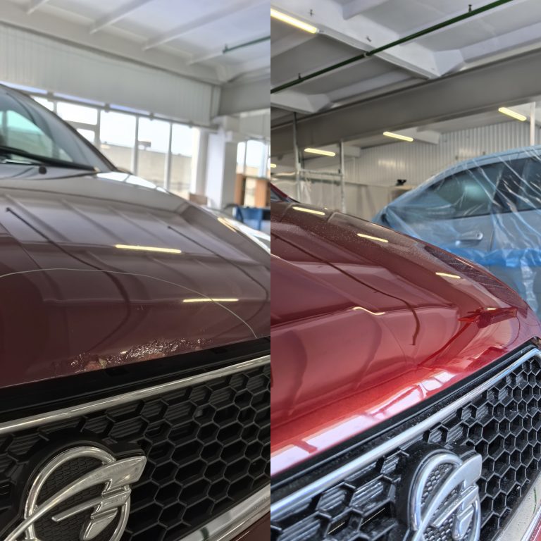 Локальный ремонт коррозии капота