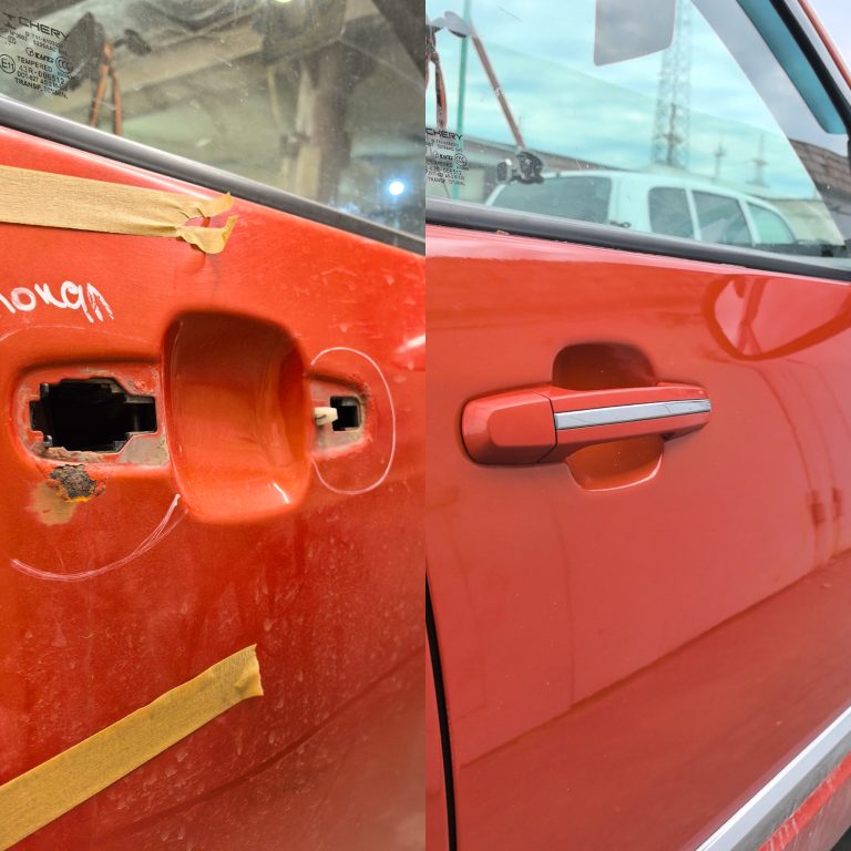 Локальный ремонт коррозии на передней двери