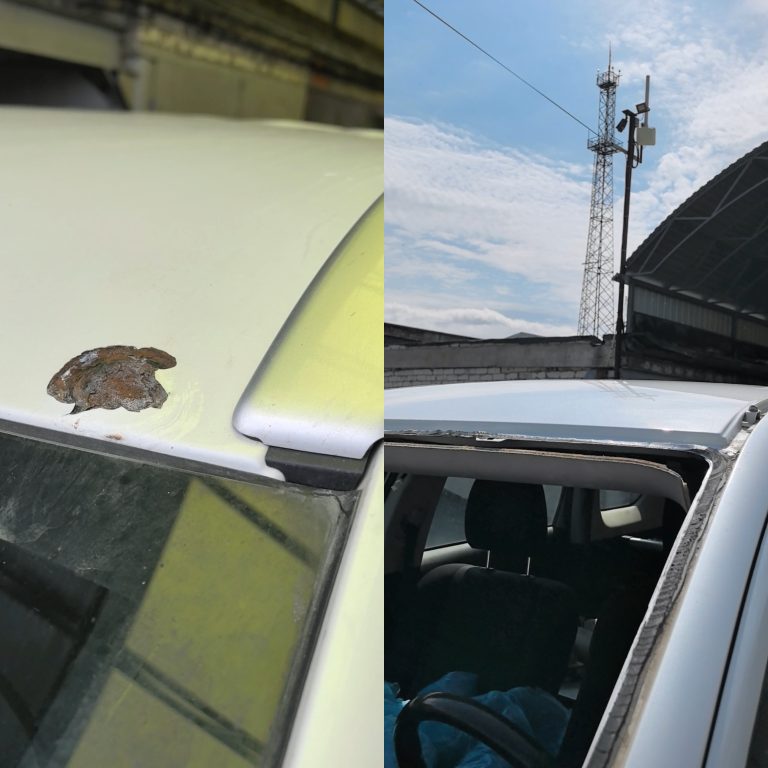 Локальный ремонт коррозии на крыше авто
