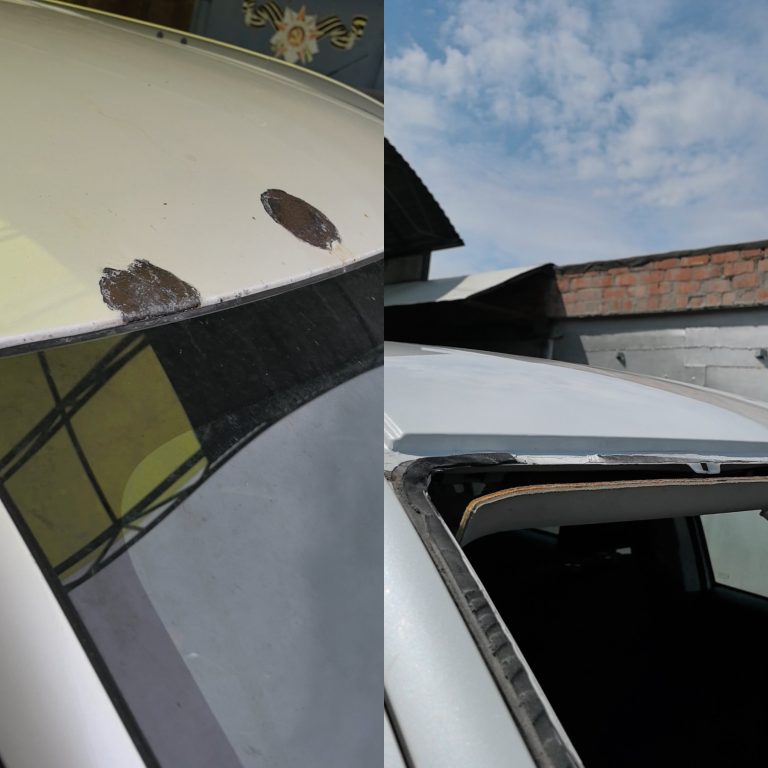 Локальный ремонт коррозии на крыше авто