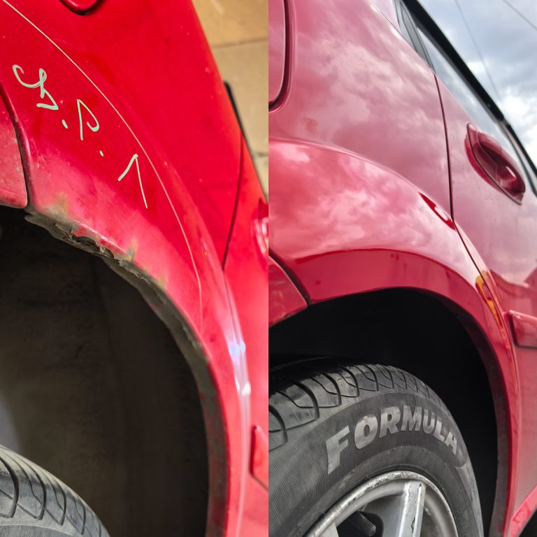 Локальный ремонт коррозии на заднем крыле без снятия элемента